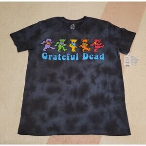 Grateful Dead Black Tie Dye Shirt Size Adult XL (46/48) *NWT